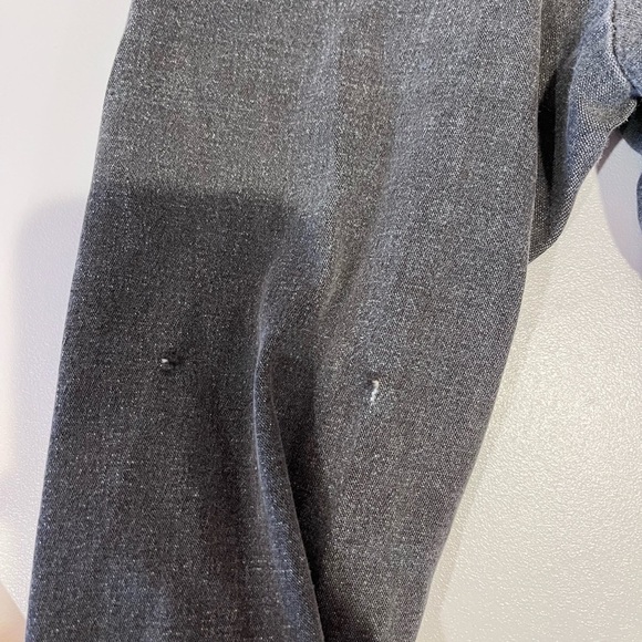 Y2K Renfrew Dark Gray Denim Jean Jacket grunge indie sleaze emo whimsigoth biker - Picture 6 of 9